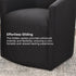 Rafa Performance Dining Chair with Casters – Padded Dining Chair with Arms | Chairs for Formal Dining Room | Kinwell Furniture | Soft Performance Fabric
